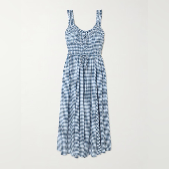 NWT Doen Emmaretta blue gingham medium - Picture 2 of 7